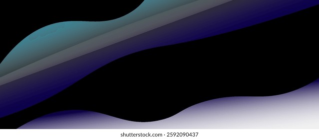 3D Bright black and blue Background. vector