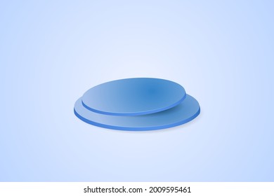 3d bright blue cylinder vector. 3d geometric shape object illustration