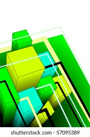 3d bright vector illustration eps8