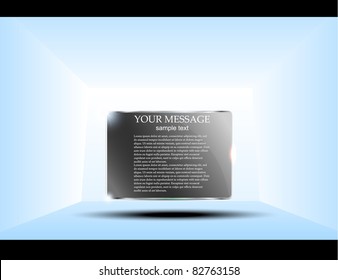 3d bright in volume room abstract background - vector illustration