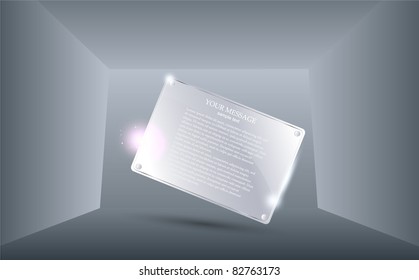 3d bright in volume room abstract background - vector illustration