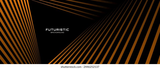 3D brown black dynamic techno background on dark space. Tech banner with rotating triangles style decoration. Modern graphic design element. Motion lines concept for web, flyer, card or brochure cover