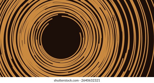 3D brown lines techno abstract background overlap layer on dark space with circles shapes effect decoration. Modern graphic design element stripes style concept for web banner, card, or brochure cover