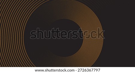 3D brown lines techno abstract background layer on dark blank space with circles shapes effect for backdrop, wallpaper. Modern cincept. Vector Illustration.