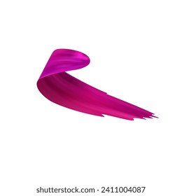 3d Brushstroke multicolor gradient texture brush ribbon isolated on white. abstract colorful wave flow design elements. Vector illustration