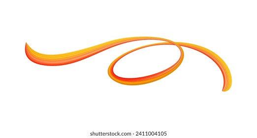 3d Brushstroke multicolor gradient texture brush ribbon isolated on white. abstract colorful wave flow design elements. Vector illustration