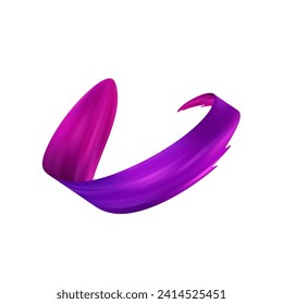 3d Brushstroke multicolor gradient texture brush ribbon isolated on white. abstract colorful wave flow design elements. Vector illustration