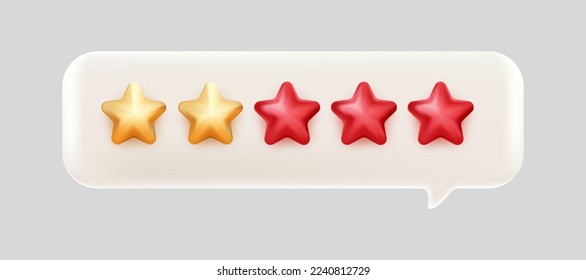 3d bubble rating five stars for best excellent services rating for satisfaction. 3d 5 star for quality customer rating feedback concept from client employee, product review. 3d 5 star vector render 