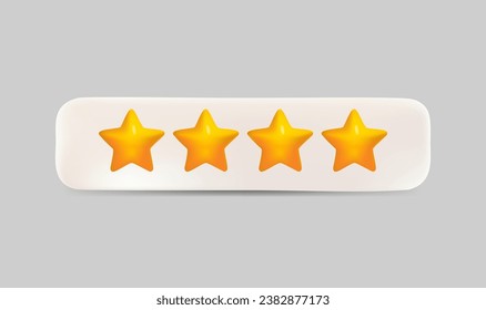 3d bubble rating five stars for best excellent services rating for satisfaction. 3d 5 star for quality customer rating feedback concept from client employee, product review.