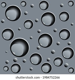 3D bubble seamless pattern vector