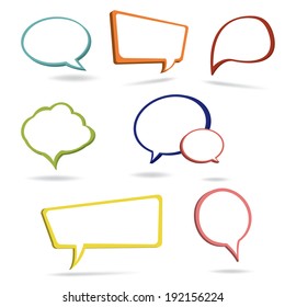 3D bubble speech eps10 set