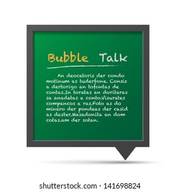 3D bubble talk blackboard. Design element , Illustrator EPS10