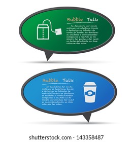 3D bubble talk blackboard. Design element , Illustrator EPS10