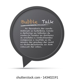 3D bubble talk blackboard. Design element , Illustrator EPS10