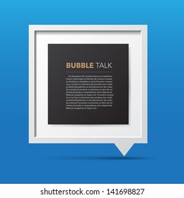3D bubble talk frame. Design element , Illustrator EPS10