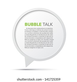 3D bubble talk frame. Design element , Illustrator EPS10