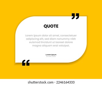 3D bubble testimonial banner, quote, infographic. Social media post template designs for quotes. Empty speech bubbles, quote bubbles and text box. Vector Illustration EPS10.