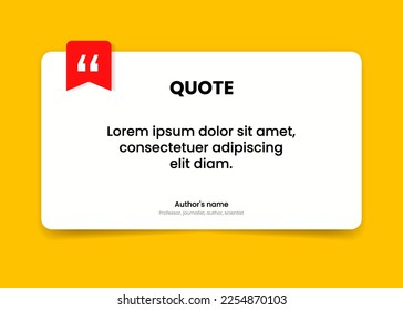 3D bubble testimonial banner, quote, infographic. Social media post template designs for quotes. Empty speech bubbles, quote bubbles and text box. Vector Illustration EPS10.