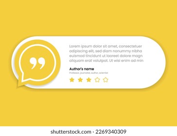 3D bubble testimonial banner, quote, infographic. Social media post template designs for quotes. Empty speech bubbles, quote bubbles and text box. Vector Illustration EPS10.