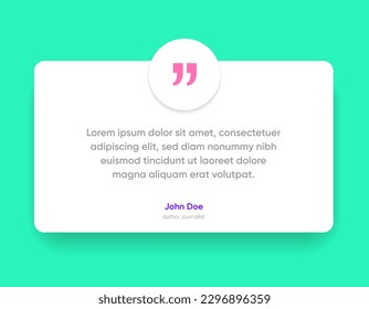 3D bubble testimonial banner, quote, infographic. Social media post template designs for quotes. Empty speech bubbles, quote bubbles and text box. Vector Illustration EPS10.