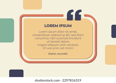 3D bubble testimonial banner, quote, infographic. Social media post template designs for quotes. Empty speech bubbles, quote bubbles and text box. Vector Illustration EPS10.