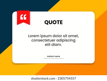 3D bubble testimonial banner, quote, infographic. Social media post template designs for quotes. Empty speech bubbles, quote bubbles and text box. Vector Illustration EPS10.