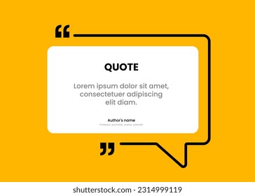 3D bubble testimonial banner, quote, infographic. Social media post template designs for quotes. Empty speech bubbles, quote bubbles and text box. Vector Illustration EPS10.