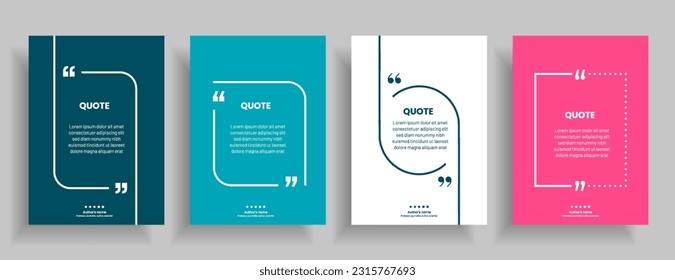 3D bubble testimonial banner, quote, infographic. Social media post template designs for quotes. Empty speech bubbles, quote bubbles and text box. Vector Illustration EPS10.