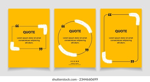 3D bubble testimonial banner, quote, infographic. Social media post template designs for quotes. Empty speech bubbles, quote bubbles and text box. Vector Illustration EPS10.