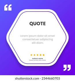 3D bubble testimonial banner, quote, infographic. Social media post template designs for quotes. Empty speech bubbles, quote bubbles and text box. Vector Illustration EPS10.