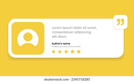 3D bubble testimonial banner, quote, infographic. Social media post template designs for quotes. Empty speech bubbles, quote bubbles and text box. Vector Illustration EPS10.