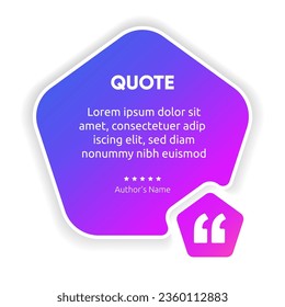 3D bubble testimonial banner, quote, infographic. Social media post template designs for quotes. Empty speech bubbles, quote bubbles and text box. Vector Illustration EPS10.