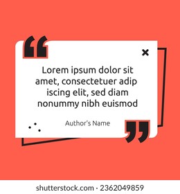 3D bubble testimonial banner, quote, infographic. Social media post template designs for quotes. Empty speech bubbles, quote bubbles and text box. Vector Illustration EPS10.