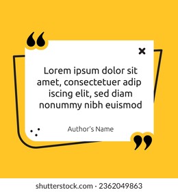 3D bubble testimonial banner, quote, infographic. Social media post template designs for quotes. Empty speech bubbles, quote bubbles and text box. Vector Illustration EPS10.