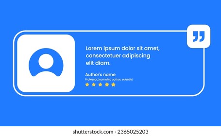 3D bubble testimonial banner, quote, infographic. Social media post template designs for quotes. Empty speech bubbles, quote bubbles and text box. Vector Illustration EPS10.