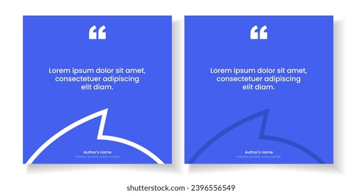 3D bubble testimonial banner, quote, infographic. Social media post template designs for quotes. Empty speech bubbles, quote bubbles and text box. Vector Illustration EPS10.