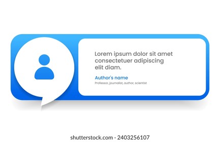 3D bubble testimonial banner, quote, infographic. Social media post template designs for quotes. Empty speech bubbles, quote bubbles and text box.