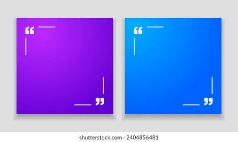 3D bubble testimonial banner, quote, infographic. Social media post template designs for quotes. Empty speech bubbles, quote bubbles and text box. Vector Illustration EPS10.