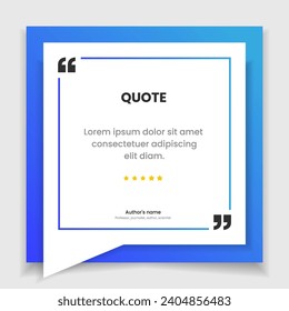 3D bubble testimonial banner, quote, infographic. Social media post template designs for quotes. Empty speech bubbles, quote bubbles and text box. Vector Illustration EPS10.