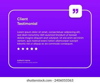 3D bubble testimonial banner, quote, infographic. Social media post template designs for quotes. Empty speech bubbles, quote bubbles and text box. Vector Illustration EPS10.