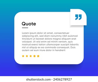 3D bubble testimonial banner, quote, infographic. Social media post template designs for quotes. Empty speech bubbles, quote bubbles and text box. Vector Illustration EPS10.