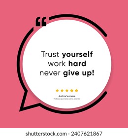 3D bubble testimonial banner, quote, infographic. Social media post template designs for quotes. Empty speech bubbles, quote bubbles and text box. Vector Illustration EPS10.