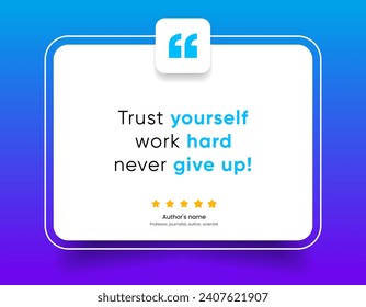 3D bubble testimonial banner, quote, infographic. Social media post template designs for quotes. Empty speech bubbles, quote bubbles and text box. Vector Illustration EPS10.