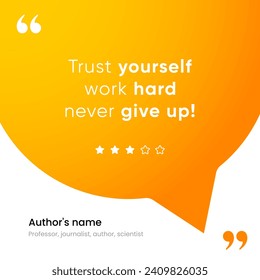3D bubble testimonial banner, quote, infographic. Social media post template designs for quotes. Empty speech bubbles, quote bubbles and text box. Vector Illustration EPS10.
