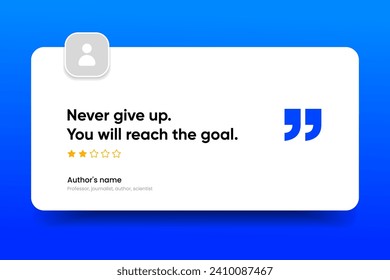 3D bubble testimonial banner, quote, infographic. Social media post template designs for quotes. Empty speech bubbles, quote bubbles and text box. Vector Illustration EPS10.