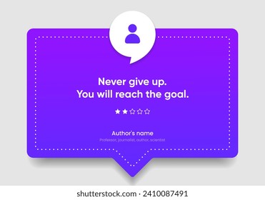 3D bubble testimonial banner, quote, infographic. Social media post template designs for quotes. Empty speech bubbles, quote bubbles and text box. Vector Illustration EPS10.