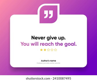 3D bubble testimonial banner, quote, infographic. Social media post template designs for quotes. Empty speech bubbles, quote bubbles and text box. Vector Illustration EPS10.
