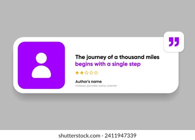 3D bubble testimonial banner, quote, infographic. Social media post template designs for quotes. Empty speech bubbles, quote bubbles and text box. Vector Illustration EPS10.