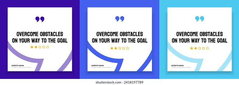 3D bubble testimonial banner, quote, infographic. Social media post template designs for quotes. Empty speech bubbles, quote bubbles and text box. Vector Illustration EPS10.