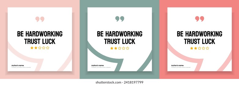 3D bubble testimonial banner, quote, infographic. Social media post template designs for quotes. Empty speech bubbles, quote bubbles and text box. Vector Illustration EPS10.